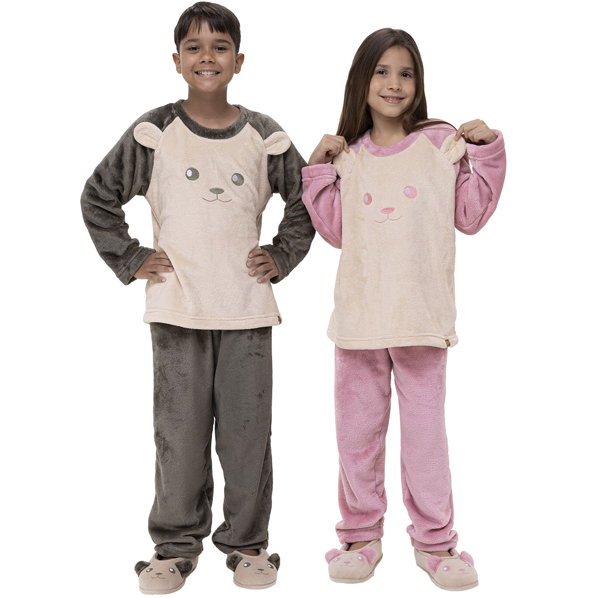 Imagem de Pij Inf Inv Fleece Bordado Urso