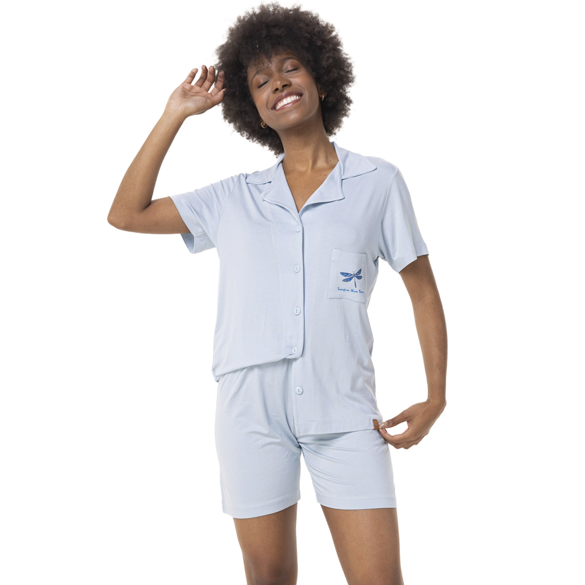 Imagem de Pijama Americano Liso Premium - Transform, bloom and thrive 